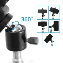 Statyw 215cm z głowicą kulową + uchwyt