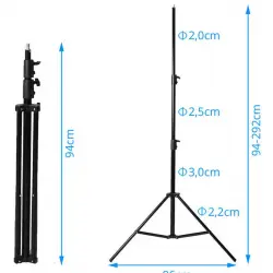 Statyw oświetleniowy 292 cm