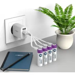Akumulatorki AA Li-Ion 1,5V 2000mAh USB 4 szt.