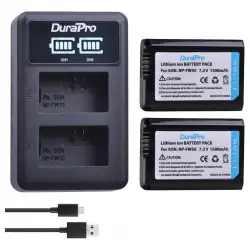 2 akumulatory NP-FW50 do Sony Alpha / NEX wraz z ładowarką USB