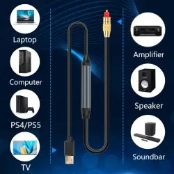 Konwerter audio USB do Optical z kablem 2m
