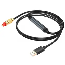 Przewód z USB do Toslink z konwerterem sygnału USB-Audio Optical