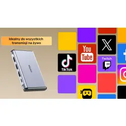 Grabber video HDMI / splitter 4K 60Hz USB-C/A