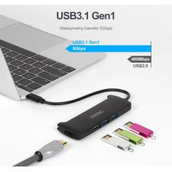 Hub USB-C 3xUSB 3.1 + HDMI Unitek V300A
