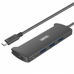 HUB USB-C multiport, adapter z USB-C na HDMI, 3 złacza USB 3.1
