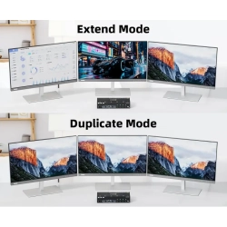 Przełącznik KVM USB 4 PC - 3 monitory HDMI+DP 8K