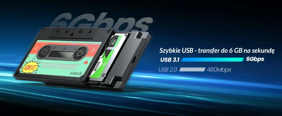Obudowa dysku SATA 2,5'' USB-C kaseta zdjęcie 2