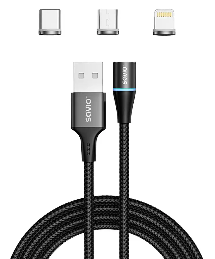 Kabel magnetyczny 3w1 USB-microUSB/USB-C/Lightning zdjęcie 4