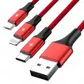 Przewód z USB do USB-C / Lightning / micro USB - 3 wtyczki