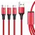 Kabel USB 3w1 - micro USB, USB-C, Lightning QC