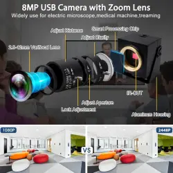 Kamera USB 8MP z zoomem optycznym 4x