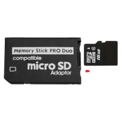 Adapter MemoryStick Pro Duo + karta 16GB