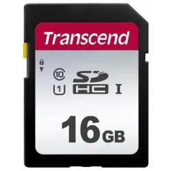 Karta pamięci SDHC 300S firmy Transcend, pojemność 16GB, prędkość odczytu do 95MB/s