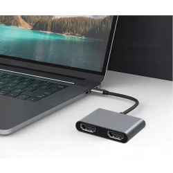 Adapter USB-C do 2xHDM + USB 3.0 + PD