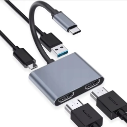 USB-C Multiport - 2 porty HDMI 4K + USB 3.0 + PD