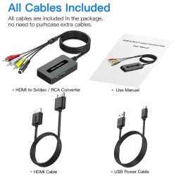Konwerter HDMI do AV + S-Video z przewodem
