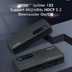Aktywny rozdzielacz 1x2 HDMI 2.0 z downscalerem