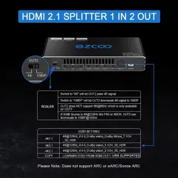 Rozdzielacz HDMI 2.1 8K ze skalerem