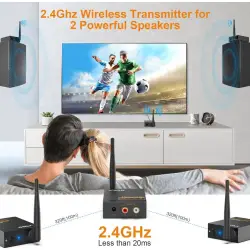 Bezprzewodowy transmiter audio 100m TX+2RX