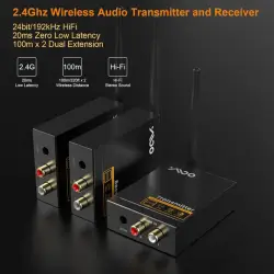 Bezprzewodowy transmiter audio 100m TX+2RX