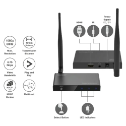 Dodatkowy odbiornik do transmitera HDMI 1x4 100m