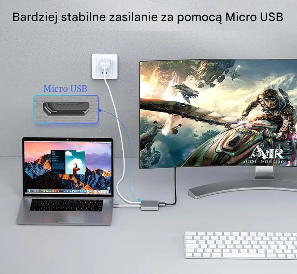 Splitter DisplayPort 1.2 na 2xHDMI zdjęcie 4