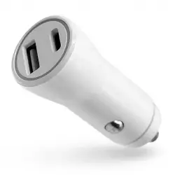 Adapter: gnizdo zapalniczki samochodowej na port USB, ładowarka samochodowa.