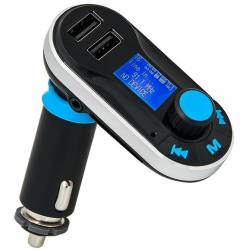 Transmiter FM LCD ładowarka 2xUSB