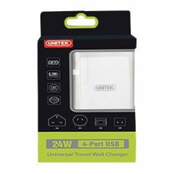 Ładowarka 4 x USB z adapterami Y-PW10001