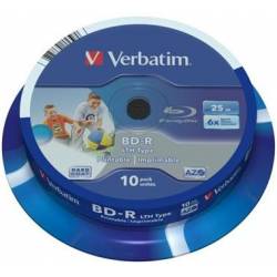 Verbatim Płyty Blu-ray BD-R Printable Cake 10
