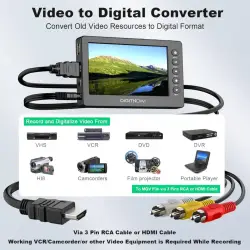 Nagrywarka Grabber HDMI/AV z ekranem OLED