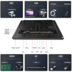 Monitor LCD 11,6 cala FullHD HDMI VGA AV USB CM12M
